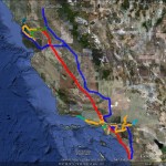 California High Speed Monorail (red) & CHS Rail (blue & green)